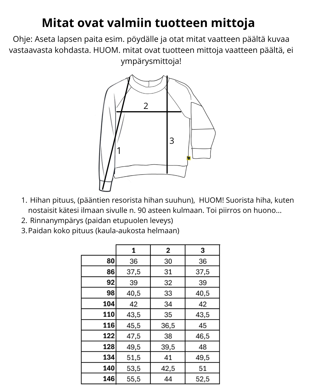 Lasten pitkähihainen paita // Musta (hylkivyys käsitelty)