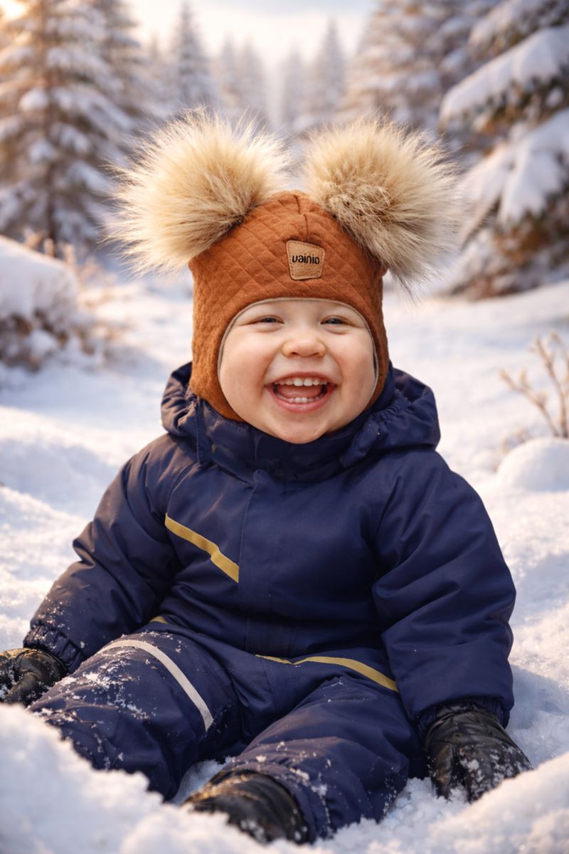 Merinovilla kypärämyssy | Savenpunainen