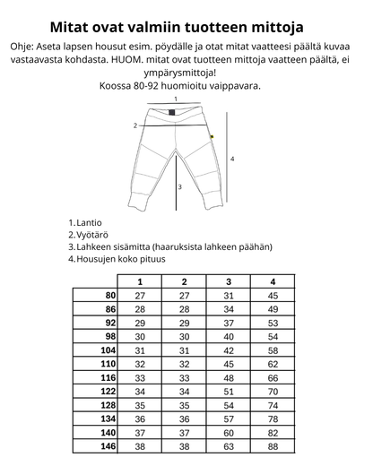 Kestävät lasten housut // Musta (hylkivyys käsitelty)