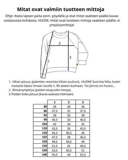 Lasten pitkähihainen paita // Musta (hylkivyys käsitelty)