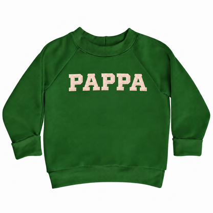 Pappa-svetari – isänpäivälahja – green väri, kangasapplikointihavainnekuva