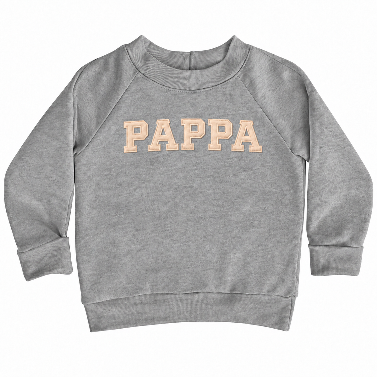 Pappa-svetari – isänpäivälahja – grey väri, kangasapplikointihavainnekuva