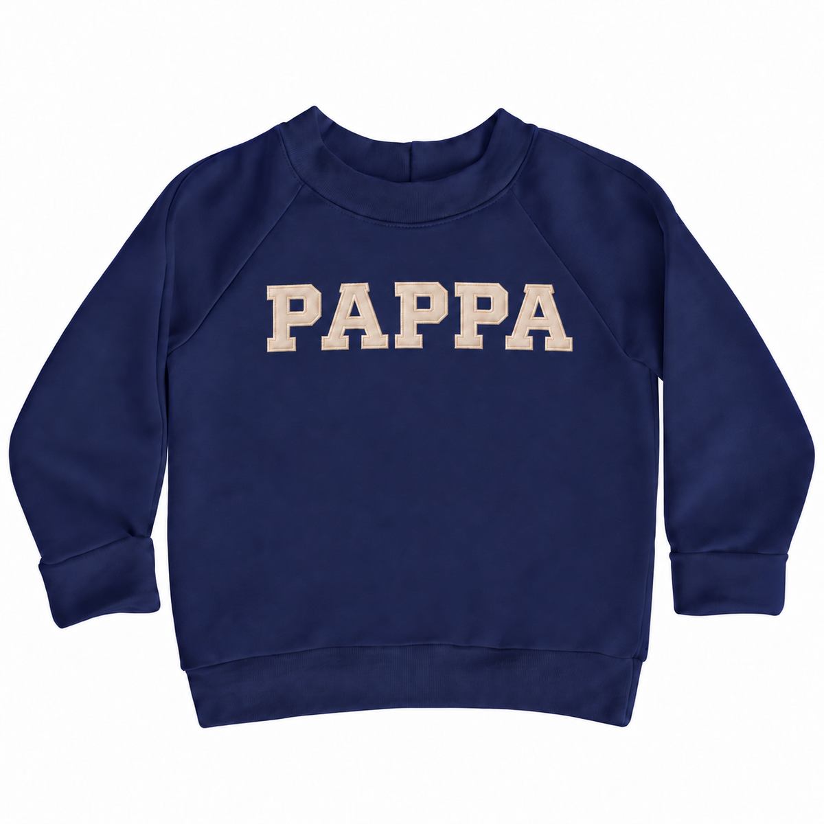 Pappa-svetari – isänpäivälahja – navy väri, kangasapplikointihavainnekuva