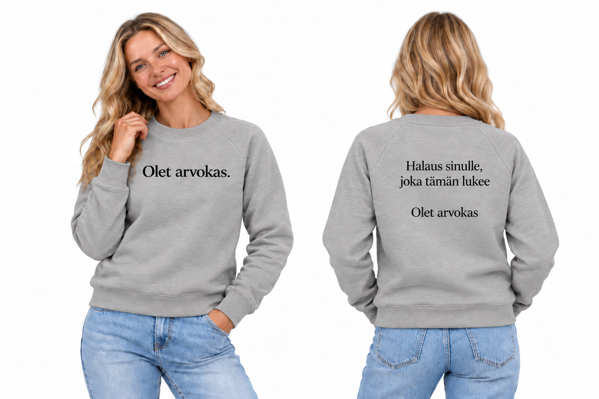 arvokas-college-grey – edestä ja takaa