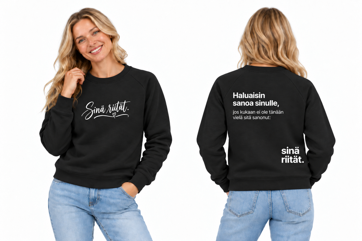 riitat-college-black – edestä ja takaa