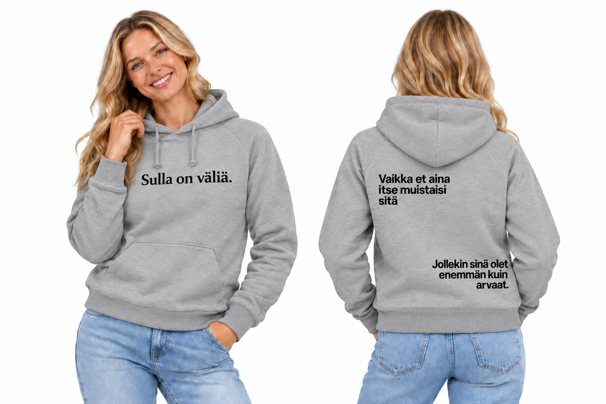 valia-hoodie-grey – edestä ja takaa